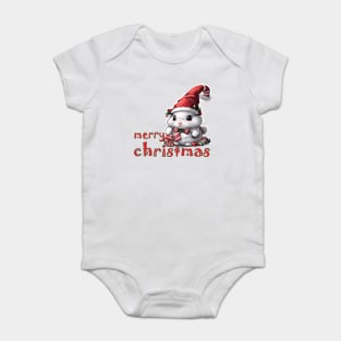 christmas cute bunny Baby Bodysuit